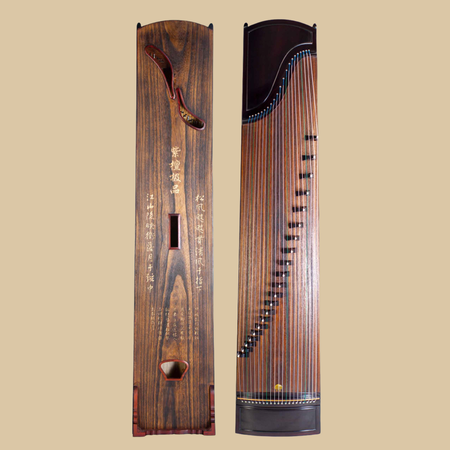 Huali Guzheng 上海华黎古筝 Madagascar Rosewood 玫瑰紫檀