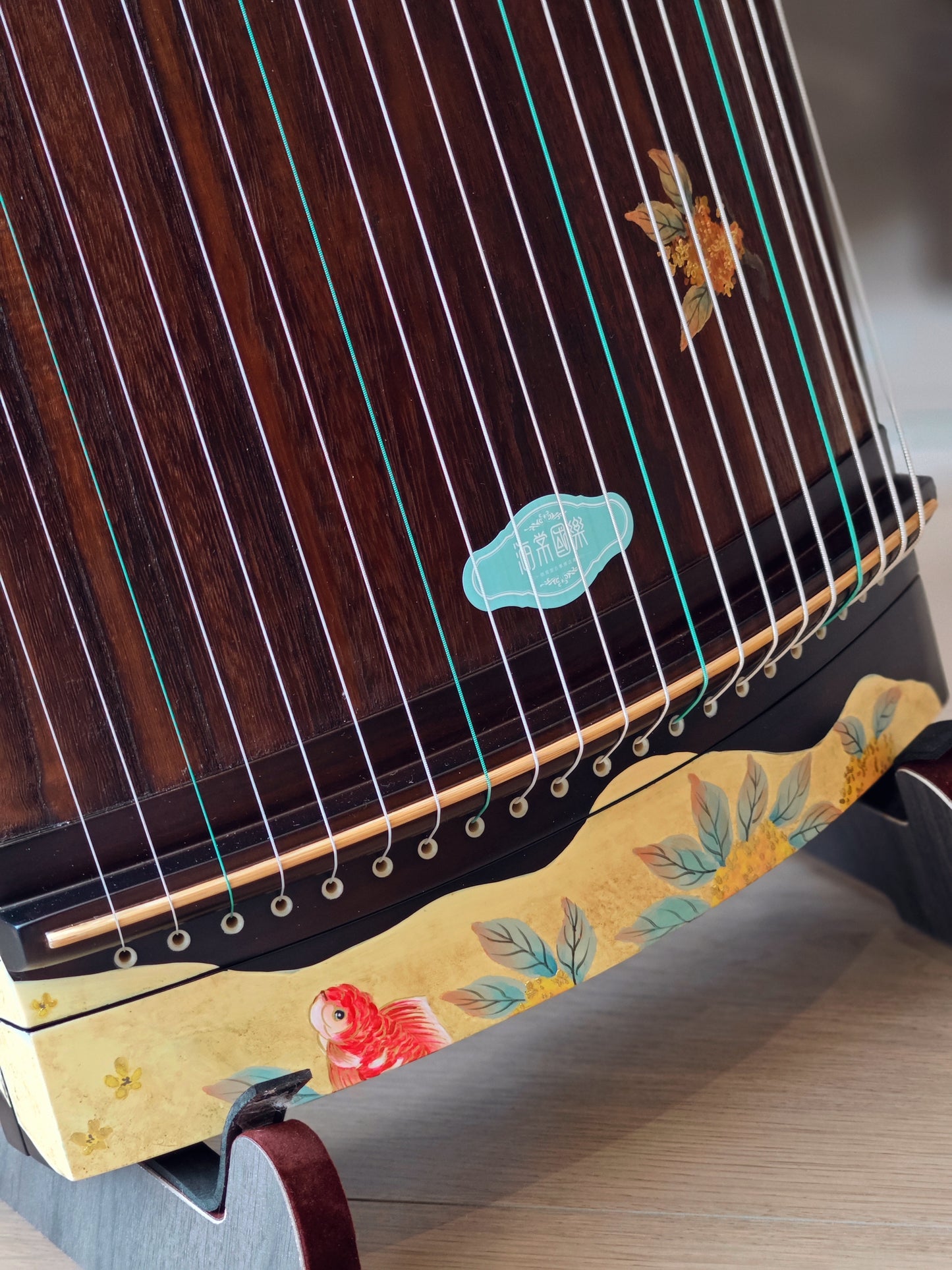 Haitang Guzheng 海棠古筝 110cm Hand Painted with Gold Foil 110厘米纯手绘金箔 ｜锦鲤 Jinli