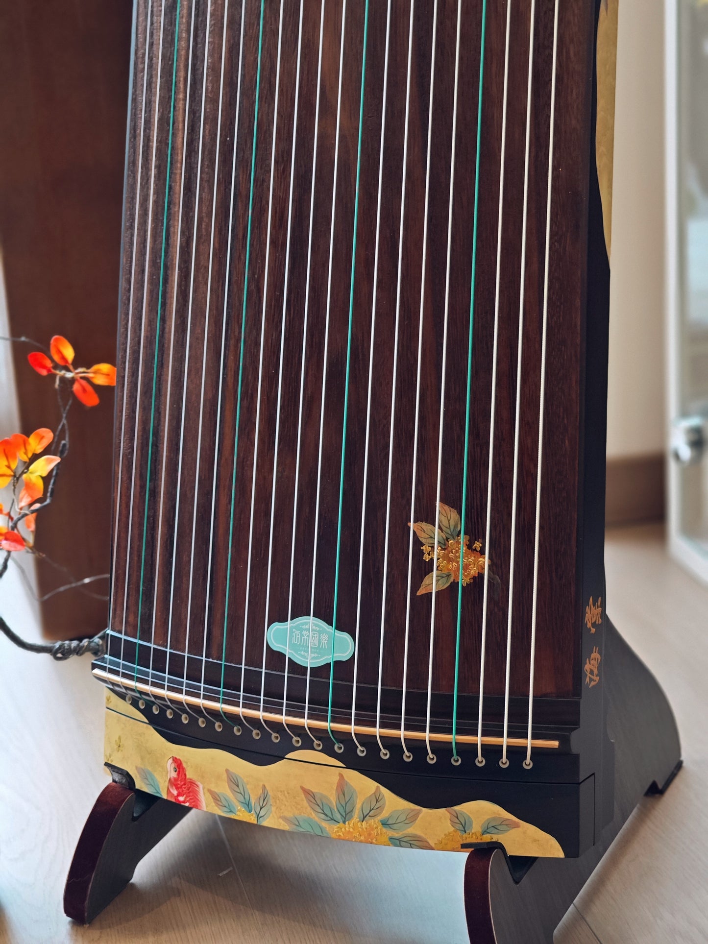 Haitang Guzheng 海棠古筝 110cm Hand Painted with Gold Foil 110厘米纯手绘金箔 ｜锦鲤 Jinli