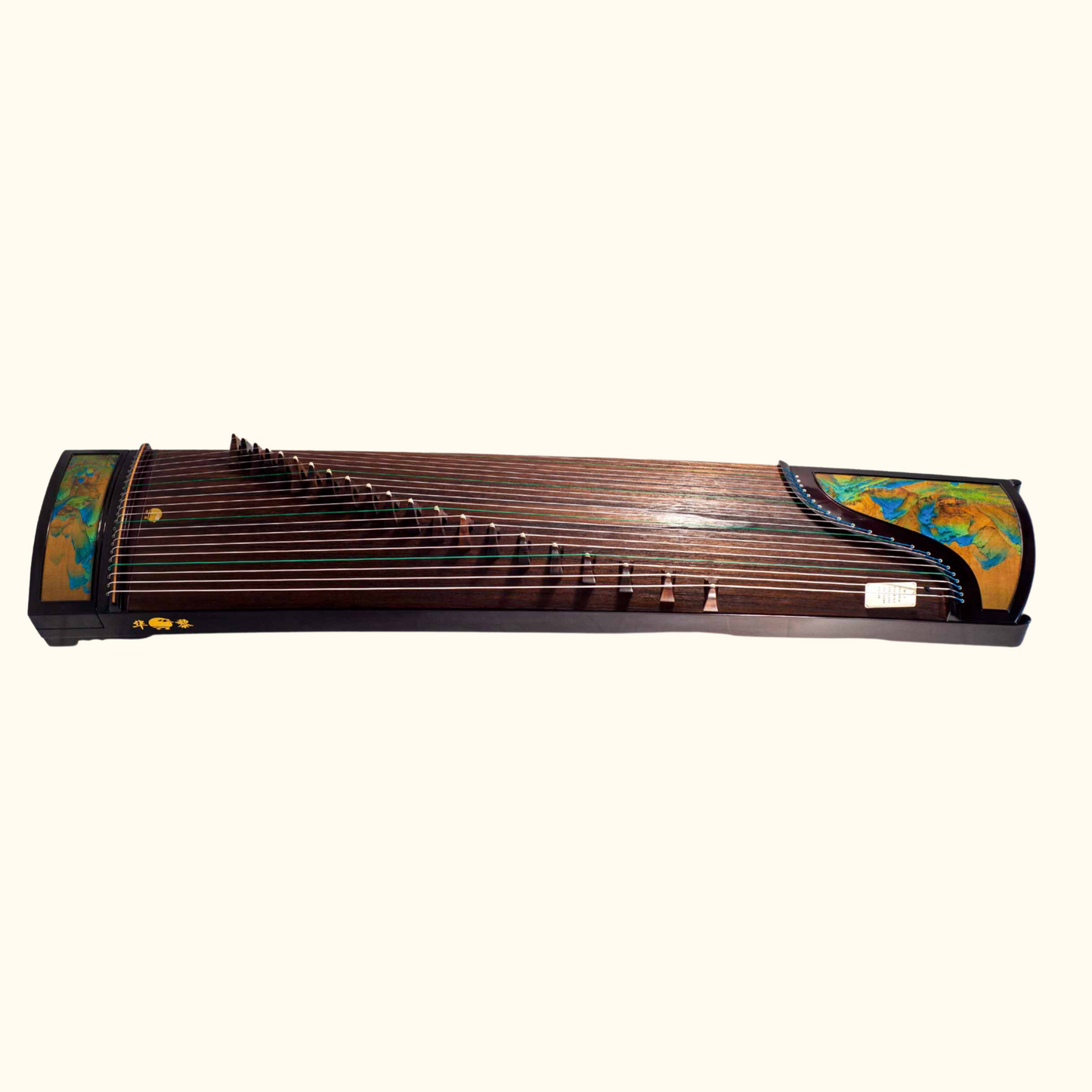 Used For Teaching Huali Guzheng 教学用华黎古筝 East Indian Rosewood 阔叶黄檀 painting of mountains 漆画千里江山