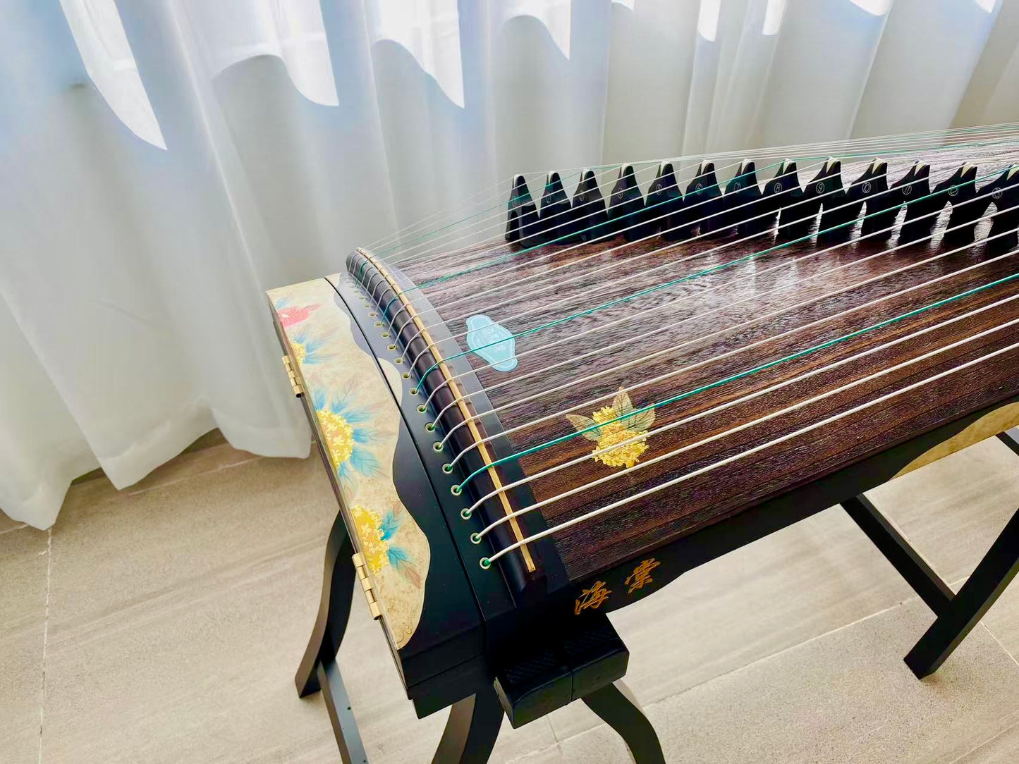 Haitang Guzheng 海棠古筝 110cm Hand Painted with Gold Foil 110厘米纯手绘金箔 ｜锦鲤 Jinli