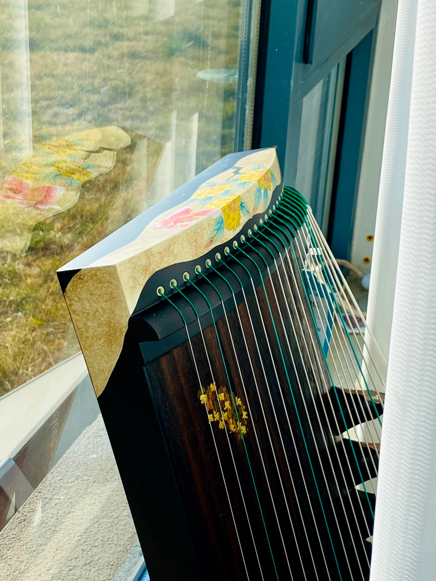 Haitang Guzheng 海棠古筝 110cm Hand Painted with Gold Foil 110厘米纯手绘金箔 ｜锦鲤 Jinli