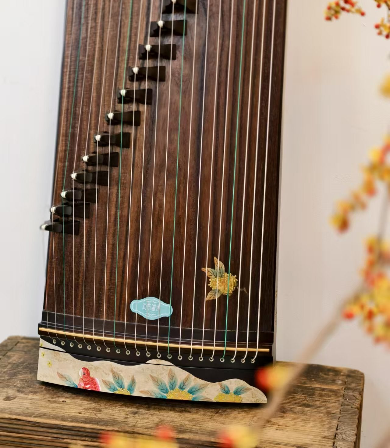 Haitang Guzheng 海棠古筝 110cm Hand Painted with Gold Foil 110厘米纯手绘金箔 ｜锦鲤 Jinli