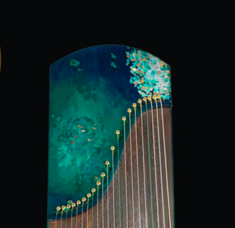 Songbo guzheng 松柏大漆古筝 青翡 Qing Fei  DQ163-1