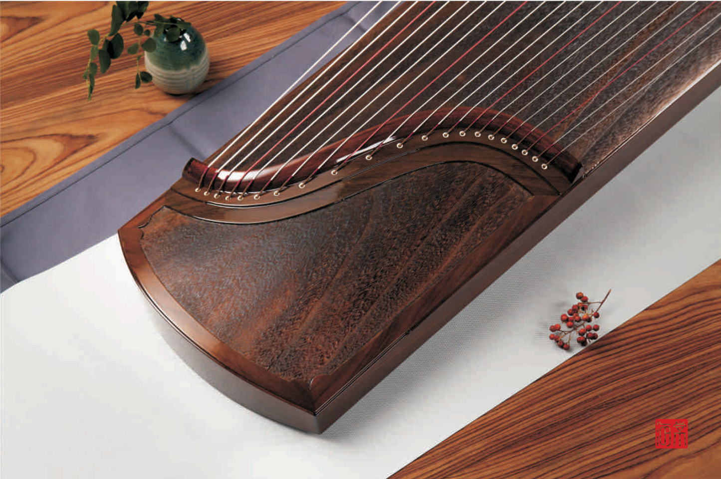 Haitang Guzheng 海棠国乐古筝 plain carved paulownia 素面挖筝 Boya 伯牙