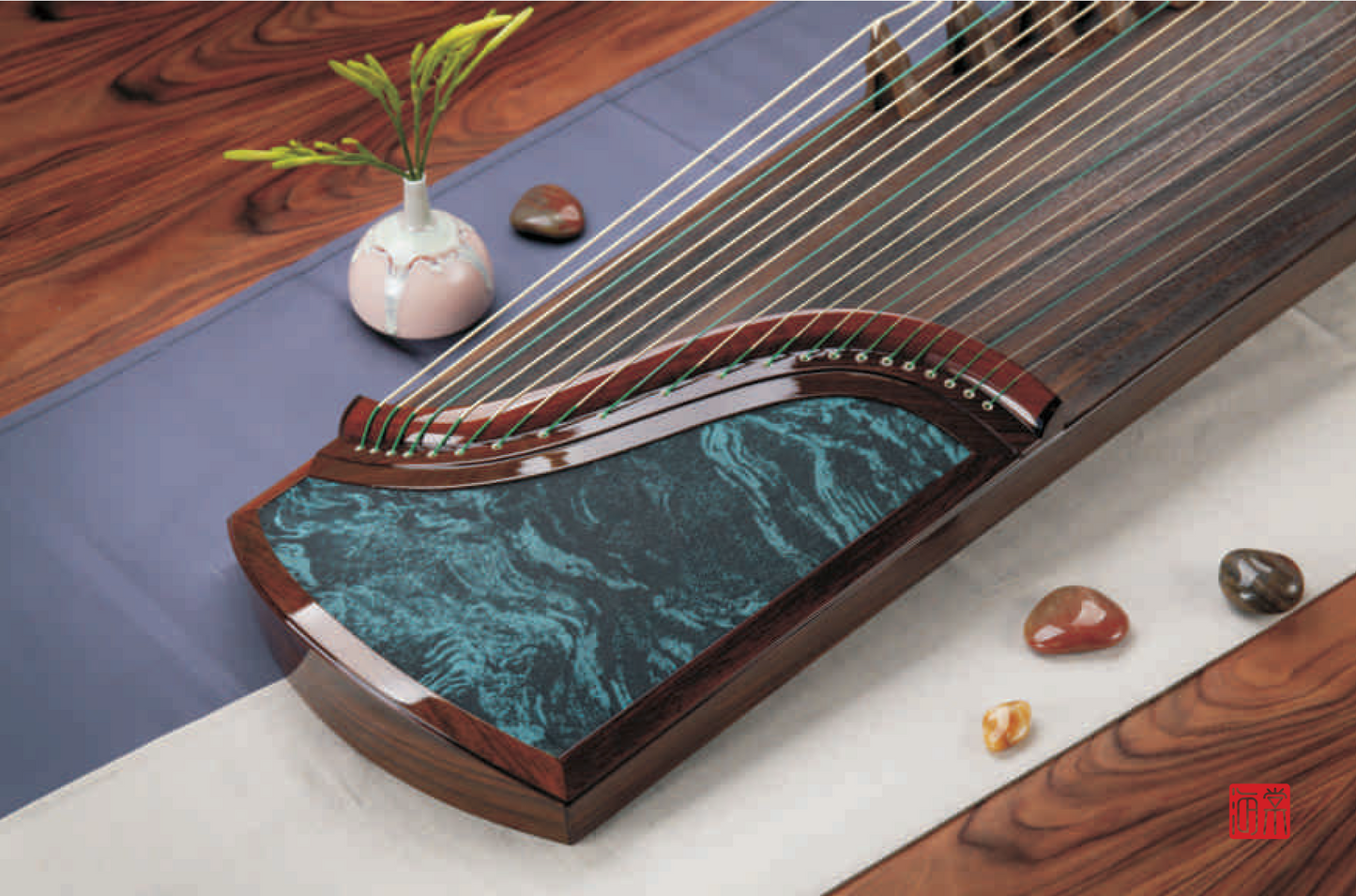 Haitang Guzheng 海棠国乐古筝 carved paulownia with fabric 挖筝 Starry Night Xingkong 星空