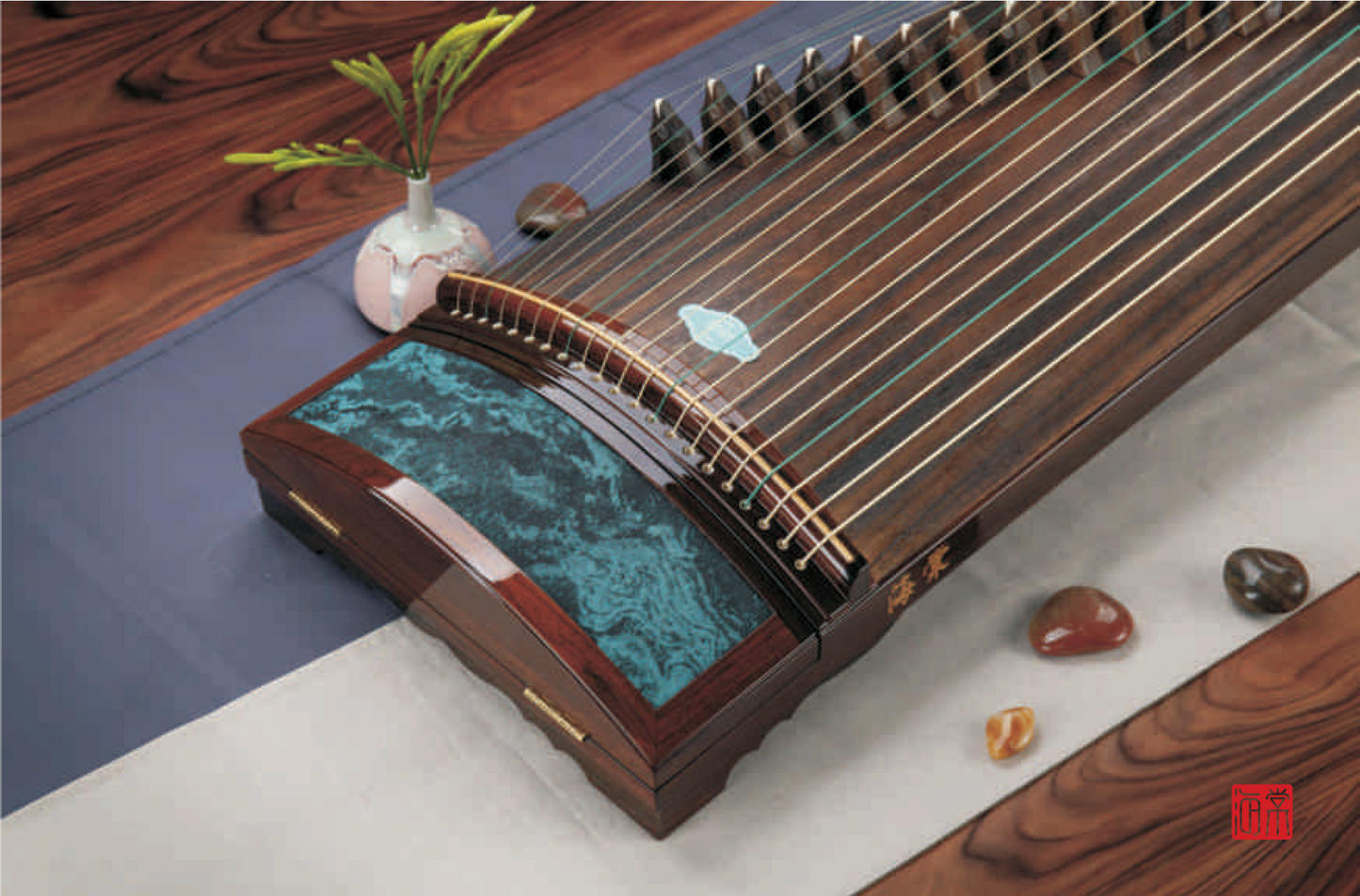 Haitang Guzheng 海棠国乐古筝 carved paulownia with fabric 挖筝 Starry Night Xingkong 星空