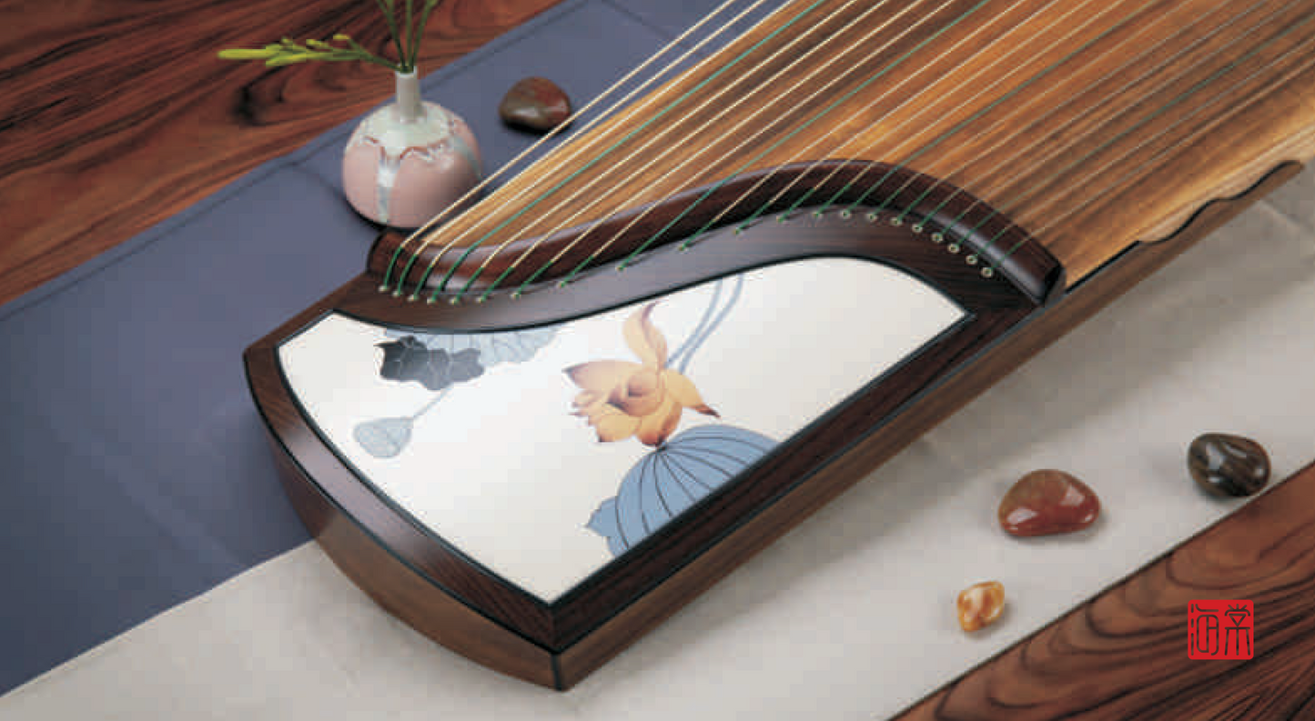 Haitang Guzheng 海棠国乐古筝 carved paulownia with matte painting  哑光漆挖筝 Nan Feng Zhi Yi 南风知意