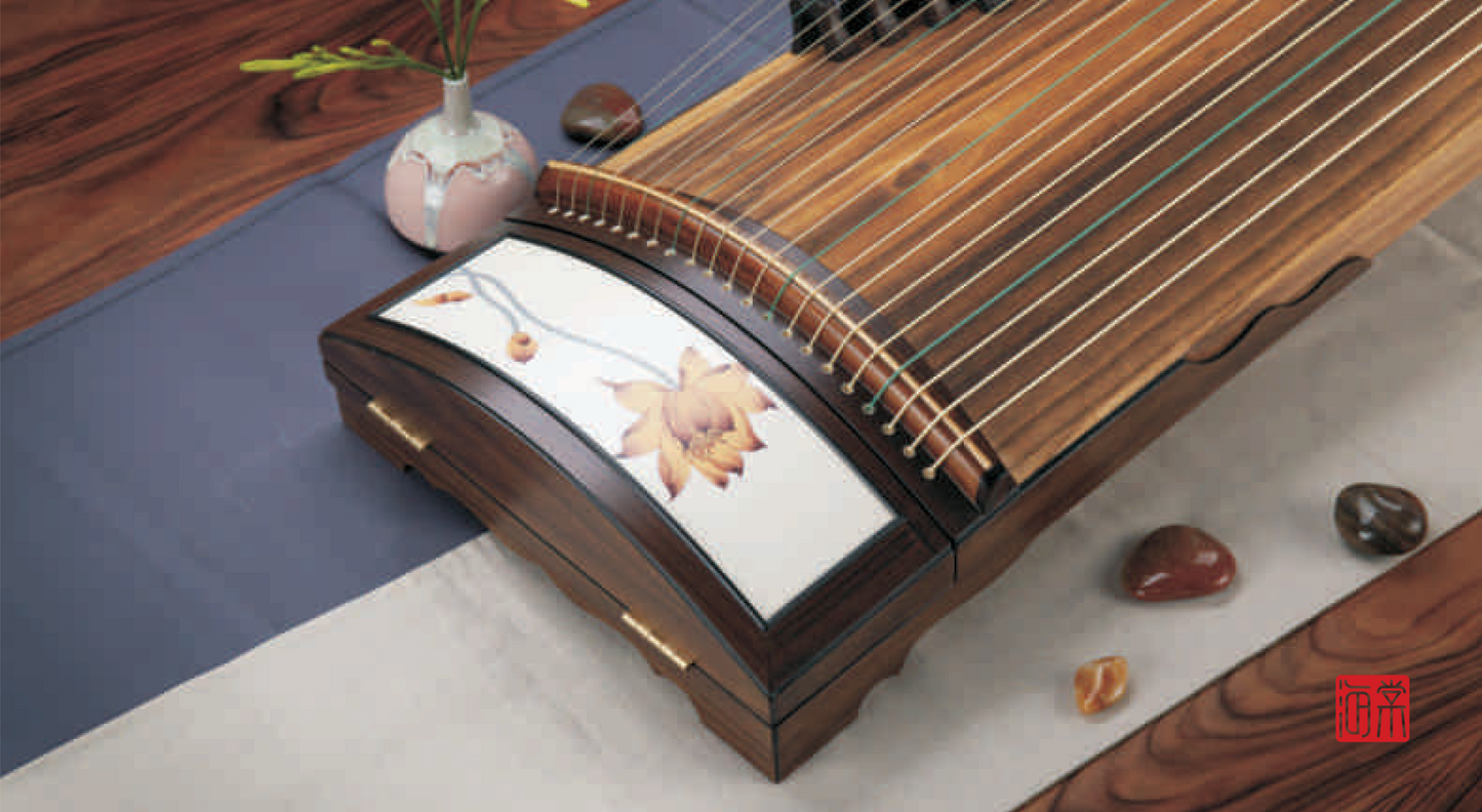 Haitang Guzheng 海棠国乐古筝 carved paulownia with matte painting  哑光漆挖筝 Nan Feng Zhi Yi 南风知意