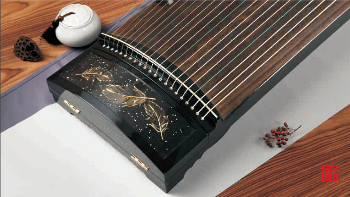 Haitang Guzheng 海棠国乐古筝 carved paulownia with painting 挖筝 Golden Autumn Jinqiu 金秋