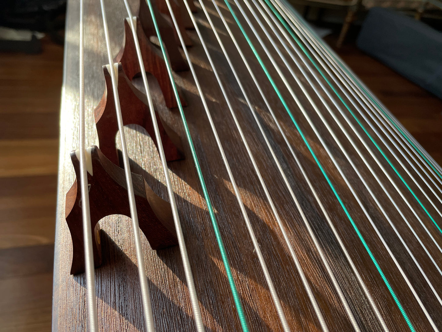 Huali Guzheng 上海华黎古筝 Plain East Indian Rosewood 阔叶黄檀素面