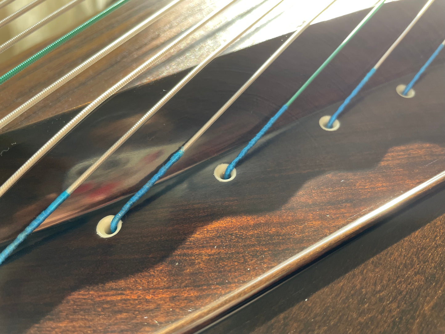 Huali Guzheng 上海华黎古筝 Ebony Wood 黑檀 with shell inlay birds and flowers 贝雕鸟语花香