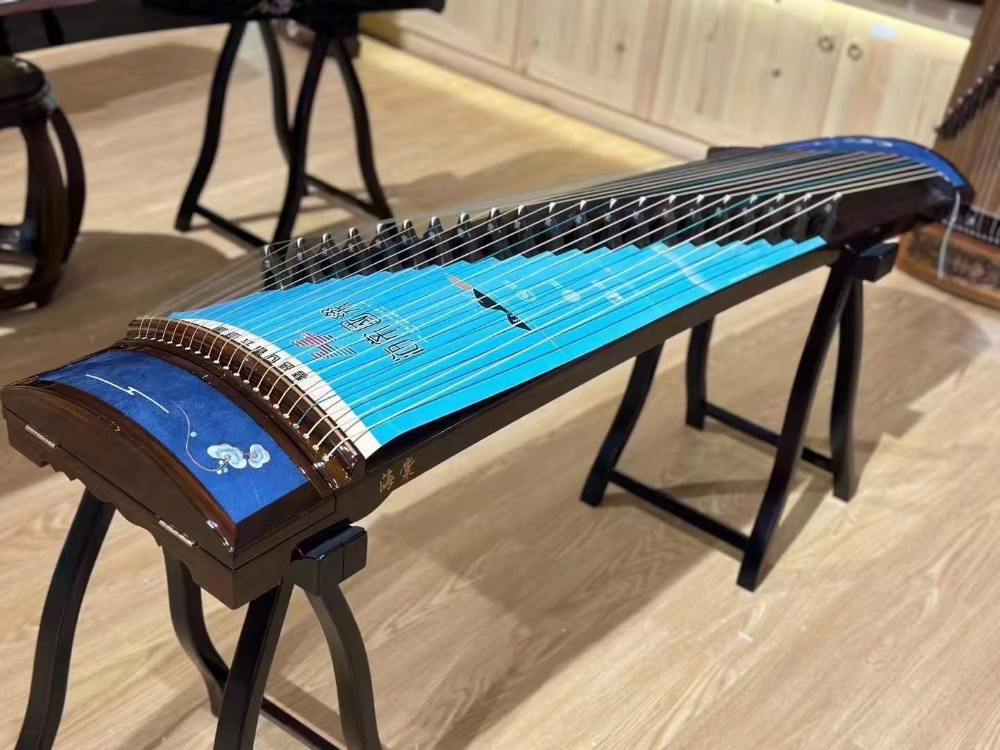 Haitang Guzheng 海棠国乐古筝 carved paulownia with embroidery 刺绣挖筝 Ruyi 如一