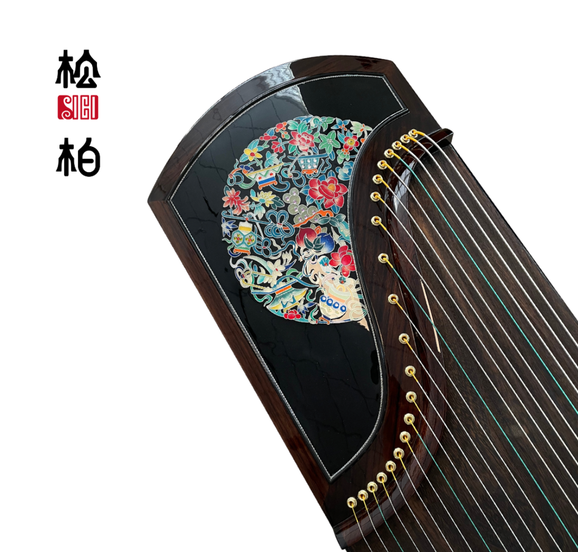 Songbo guzheng 松柏古筝｜挖筝 carved ｜ 秀吉祥 Xiu Ji Xiang WASB163-2