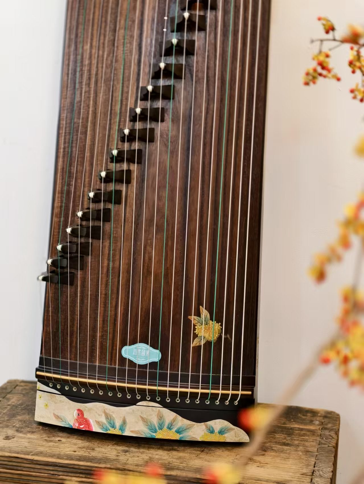 Haitang Guzheng 海棠古筝 110cm Hand Painted with Gold Foil 110厘米纯手绘金箔 ｜锦鲤 Jinli