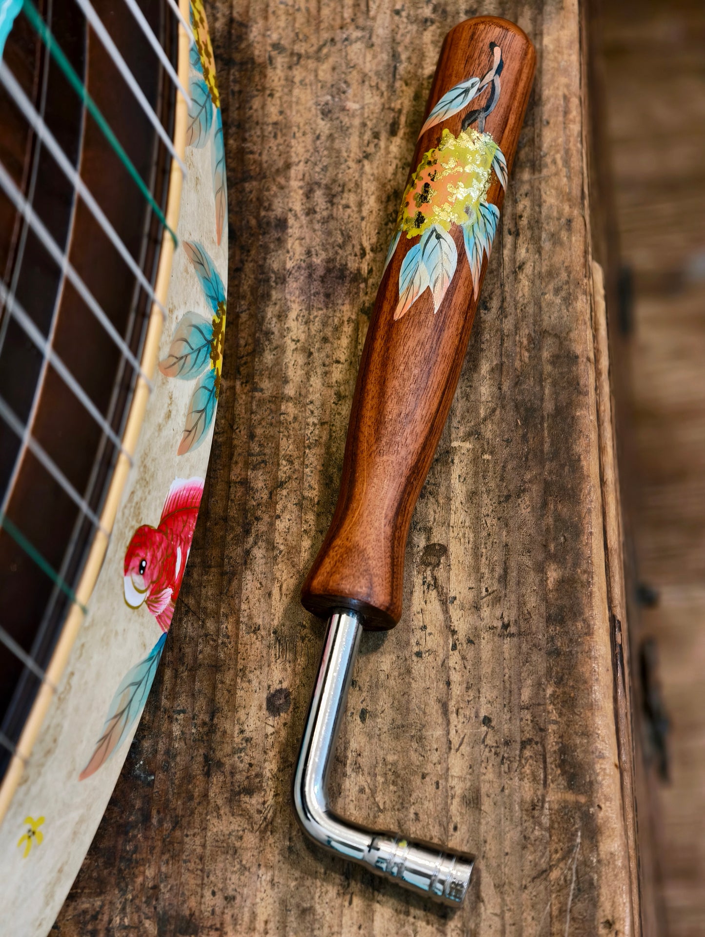 Haitang Guzheng 海棠古筝 110cm Hand Painted with Gold Foil 110厘米纯手绘金箔 ｜锦鲤 Jinli