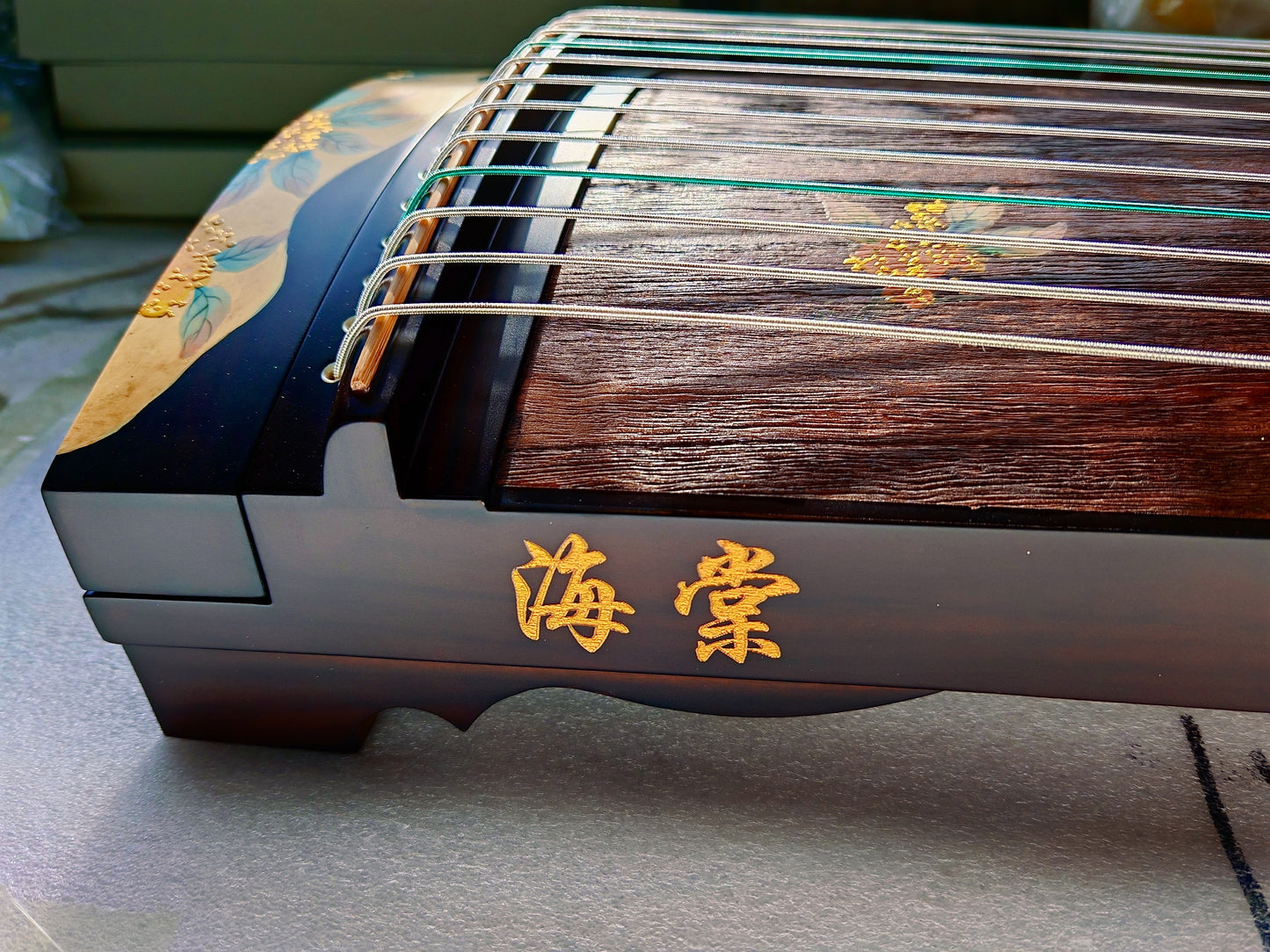 Haitang Guzheng 海棠古筝 110cm Hand Painted with Gold Foil 110厘米纯手绘金箔 ｜锦鲤 Jinli