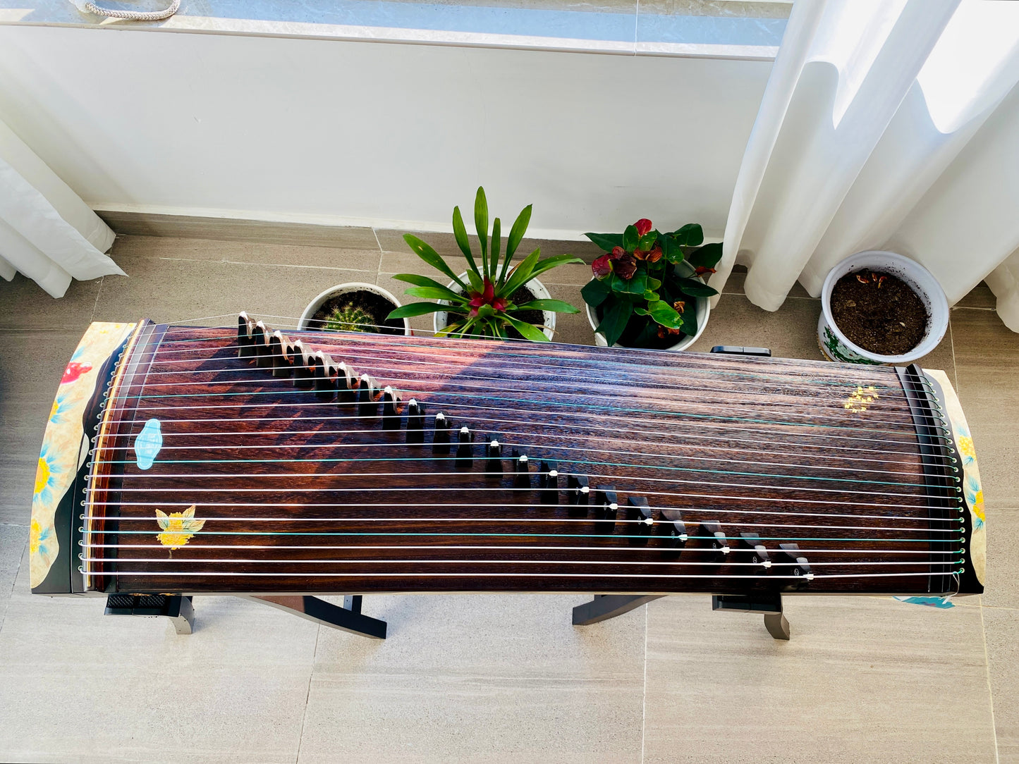 Haitang Guzheng 海棠古筝 110cm Hand Painted with Gold Foil 110厘米纯手绘金箔 ｜锦鲤 Jinli